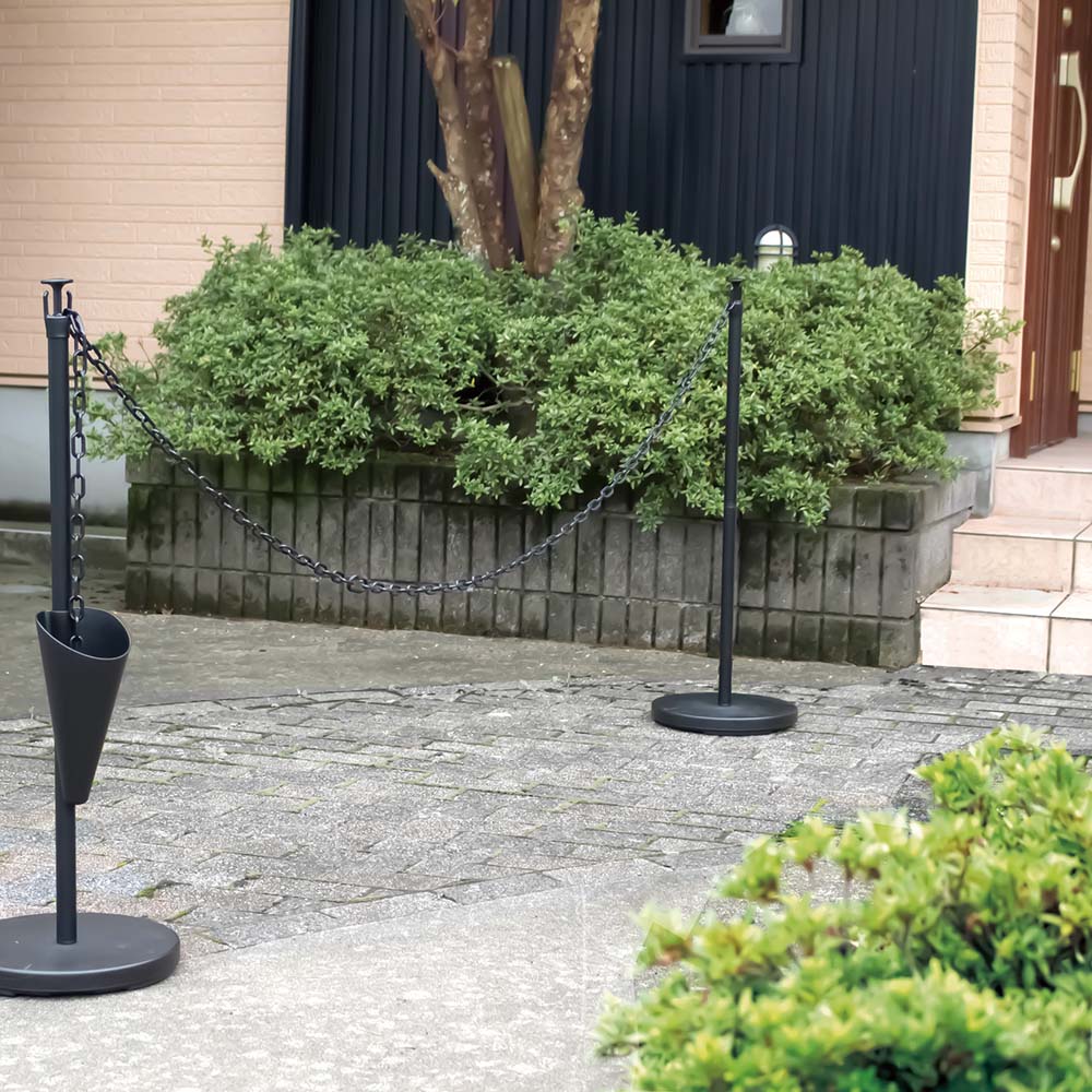 daim 目隠しフェンス用 スタンド DIY 造園 ブラック 囲い 花壇 庭造り 園芸 フェンス 2個入 家庭菜園 ガーデニング